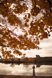 © Andriy Medvediuk - Bride with a bouquet near a beautiful autumn lake