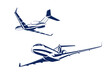 Executive long range business jet global 6500 flying