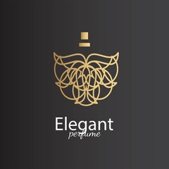 Luxury Perfume perfumery logo design vector illustration can be used for cosmetics spray beauty fragrance business eps 10