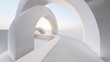 © Annuitti - Abstract architecture background arched interior 3d render