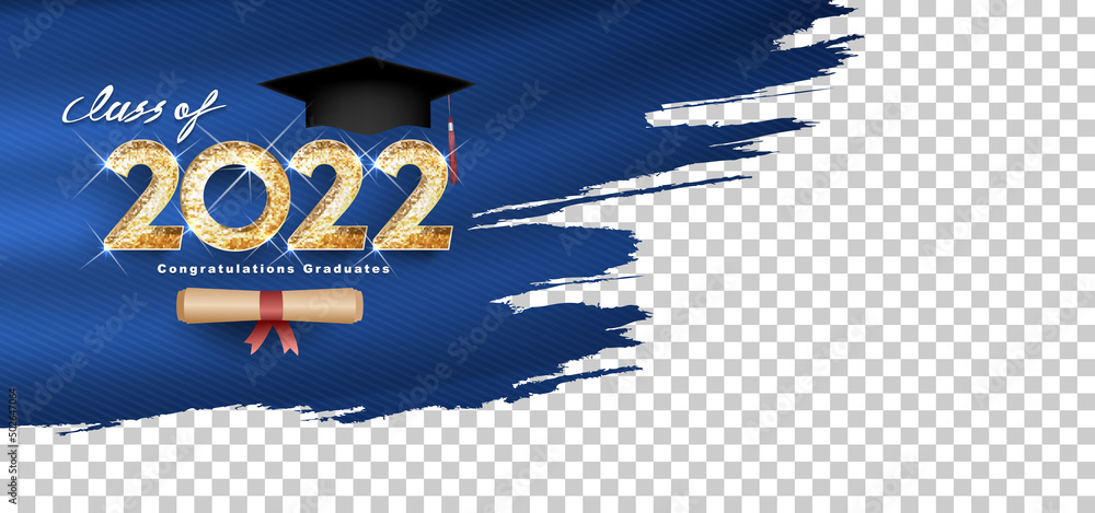 Graduation, Class of 2022 Vector text gold design space for text and ...