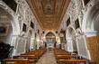 Matera, Basilicata, Italy.August 2021. Interior of the church of San Francesco.