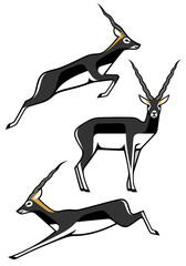 Sticker - Stylized Animals - Blackbuck