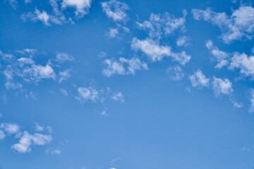 beatiful blue sky with clouds on a sunny day