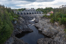He St John River After The Hydroelectric Dam At Grand Falls, New Brunswick, Canada