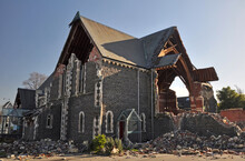 Earthquake - Historic Stone Church Destroyed.