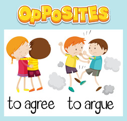 Sticker - Opposite English words for kids