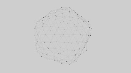 3D topology connected by dots and lines