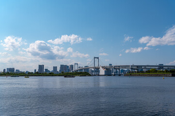 Wall Mural - 東京都港区台場から見た東京湾を望む都市景観