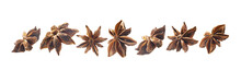 A Set Of Anise Stars. Isolated On A White Background