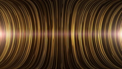 Poster - Abstract golden moving line streaks background, luxury golden particle stripes, elegance backdrop for VJ, ceremony and stage show performance