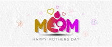 Mother And Baby Care Logo For Mother's Day, Greeting Card.