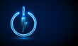 © Елена Бутусова - Abstract blue lightning in the power button.
