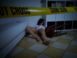Crime Scene - Woman dead lying on the floor