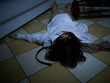 © Stocked House Studio - Crime Scene - Woman dead lying on the floor