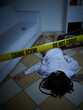 © Stocked House Studio - Crime Scene - Woman dead lying on the floor
