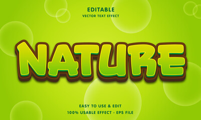 Sticker - nature editable text effect with modern and simple style, usable for logo or campaign title