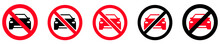 No Car Allowed.  No Parking Sign. Icons Vector Illustration. Eps10