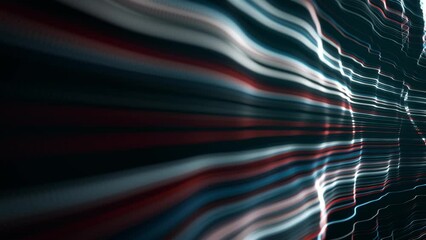 Wall Mural - abstract flowing particle lines data concept background loop/ 4k animation of an abstract technology
