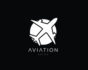 Wall Mural - Minimalist Letter O Aviation Logo Design | O Airplane Logo Design