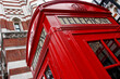 London's, legendary red telephone cab