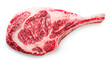 Fresh Tomahawk beef steak isolated on white background, Tomahawk beef steak on white background With clipping path.