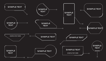Wall Mural - digital modern simple callout title banner badge infographic display. hud element basic geometric sh
