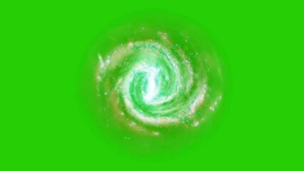Wall Mural - abstract galaxy on green screen