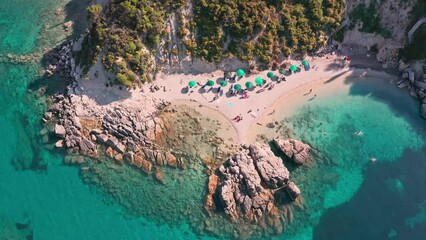 Wall Mural - Azure sea water of Xigia beach in Zakynthos Greece island