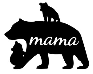 Wall Mural - Vector Mama Bear