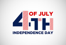 Happy Independence Day, 4th Of July National Holiday. Lettering Text Design Vector Illustration