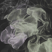 Soft Transparent Swirls Of Pale Pink And Yellow Give A Smoky Effect On A Dark Background