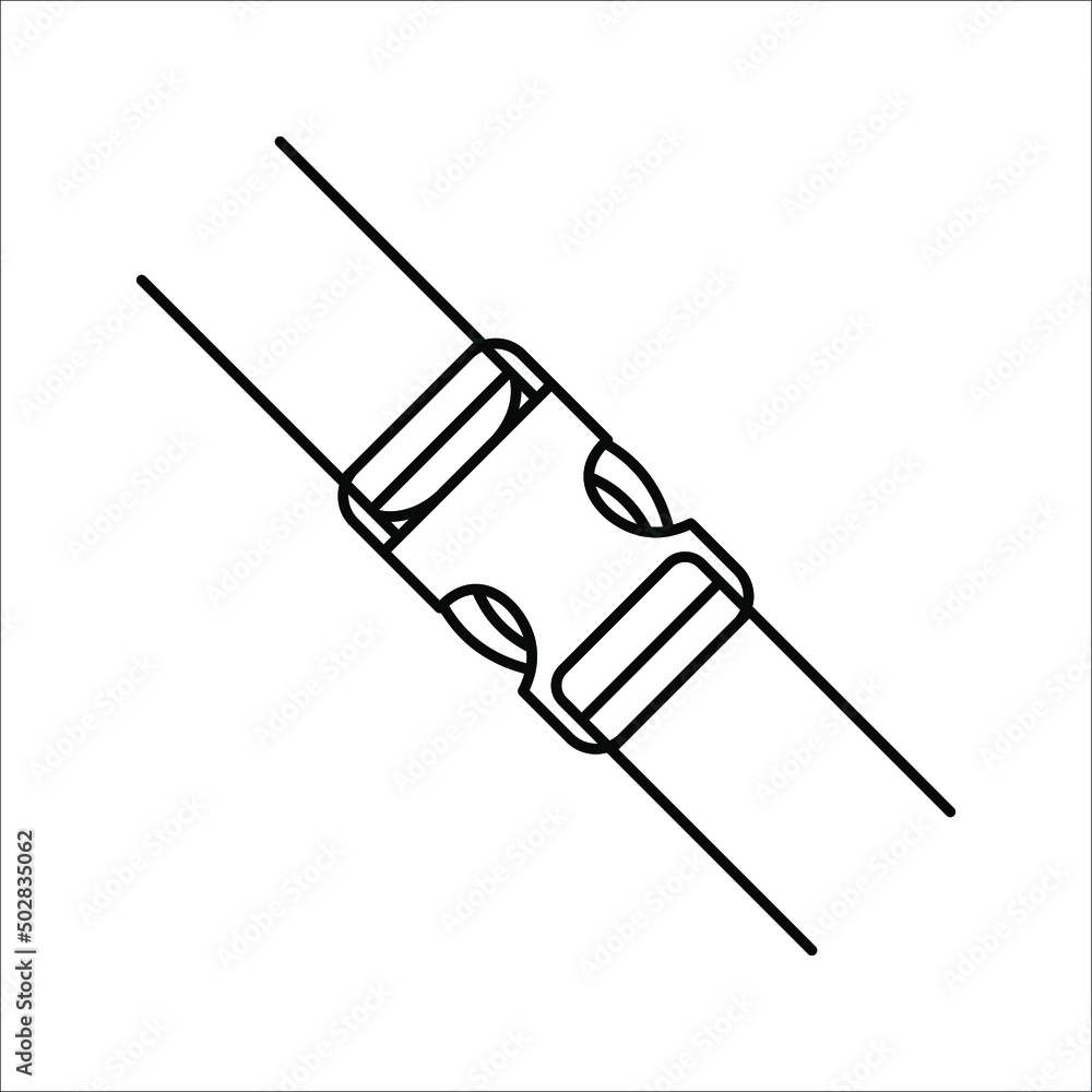 Image vectorielle Stock buckle icon. backpack buckle vector. metal belt ...