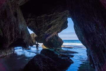 Wall Mural - Beach Caves at the Beach at the ocean