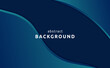 Abstract background with smooth gradient waves on a background. Dark blue. Vector illustration