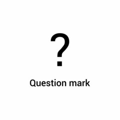 Sticker - Question mark in English grammar vector illustration