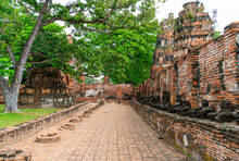 Wat Mahathat Temple In The Precinct Of Sukhothai Historical Park, A UNESCO World Heritage Site In Thailand