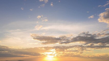 Wall Mural - 4k dramatic sky with clouds,time lapse sunset sky cloud red purple cloudscape time lapse background 