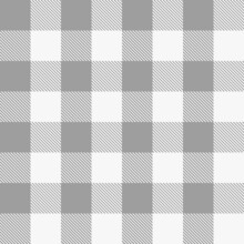 White And Grey Scotland Textile Seamless Pattern. Fabric Texture Check Tartan Plaid. Abstract Geometric Background For Cloth, Card, Fabric. Monochrome Graphic Repeating Design. Modern Squared Ornament