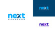 Modern Next Logo designs concept vector, Arrow logo designs concept