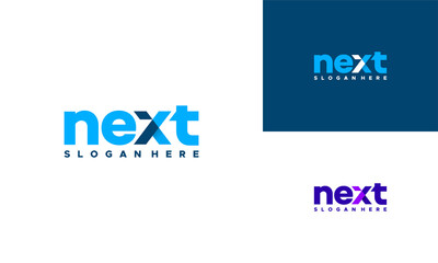 Wall Mural - modern next logo designs concept vector, arrow logo designs concept