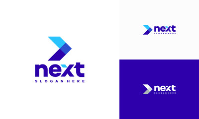 Wall Mural - modern next logo designs concept vector, arrow logo designs concept