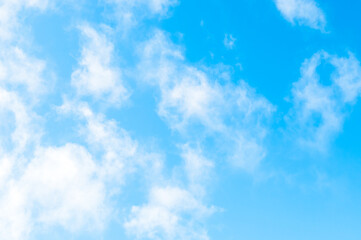 beautiful blue sky with white clouds texture background