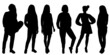 © zolotons - girls silhouette, on white background, isolated, vector