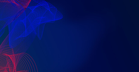 Wall Mural - abstract ai digital background with weave curve line bend art, big data stream visualization. high s