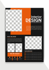 Corporate Flyer template for interior design