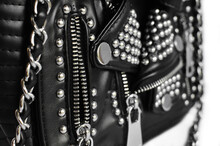 Black Leather Bags With Skull, Stars And Thorns. Brutal Purses. Hard Rock Bags. Unisex Bags.