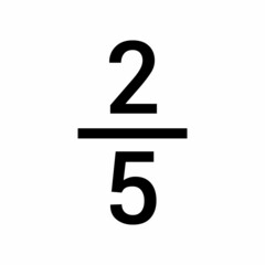 Poster - Fraction of two fifths vector