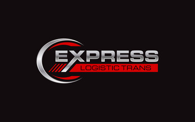 Illustration graphic design of express logistic transportation concept logo design template