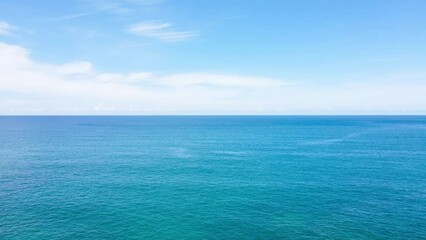 Wall Mural - aerial view sea horizon as far as the eye can see One part sky, one part sea.	